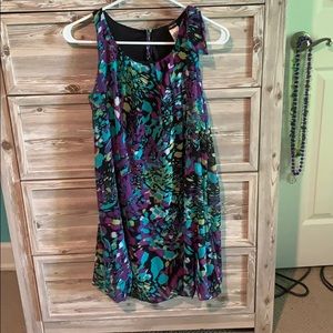 Purple and blue floral dress